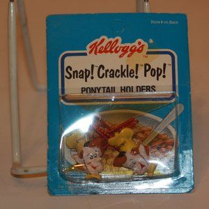 Kellogg SNAP CRACKLE POP 1984 Rice Crispie Retro Ponytail Holder NEW OLD STOCK